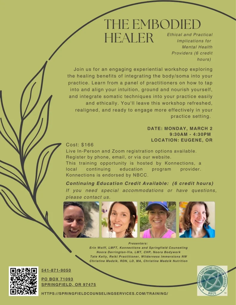 The embodied healer flyer